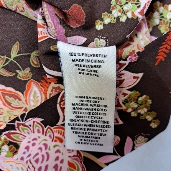 NANETTE Lepore Floral Blouse Tie Neck - Picture 6 of 11